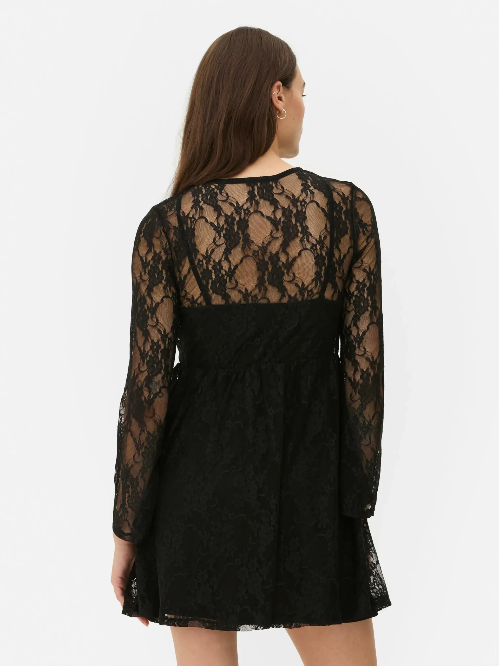 Mujer Primark Vestidos|Minivestido De Encaje Beetlejuice X Colleen Atwood