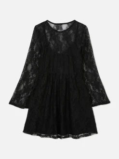 Mujer Primark Vestidos|Minivestido De Encaje Beetlejuice X Colleen Atwood