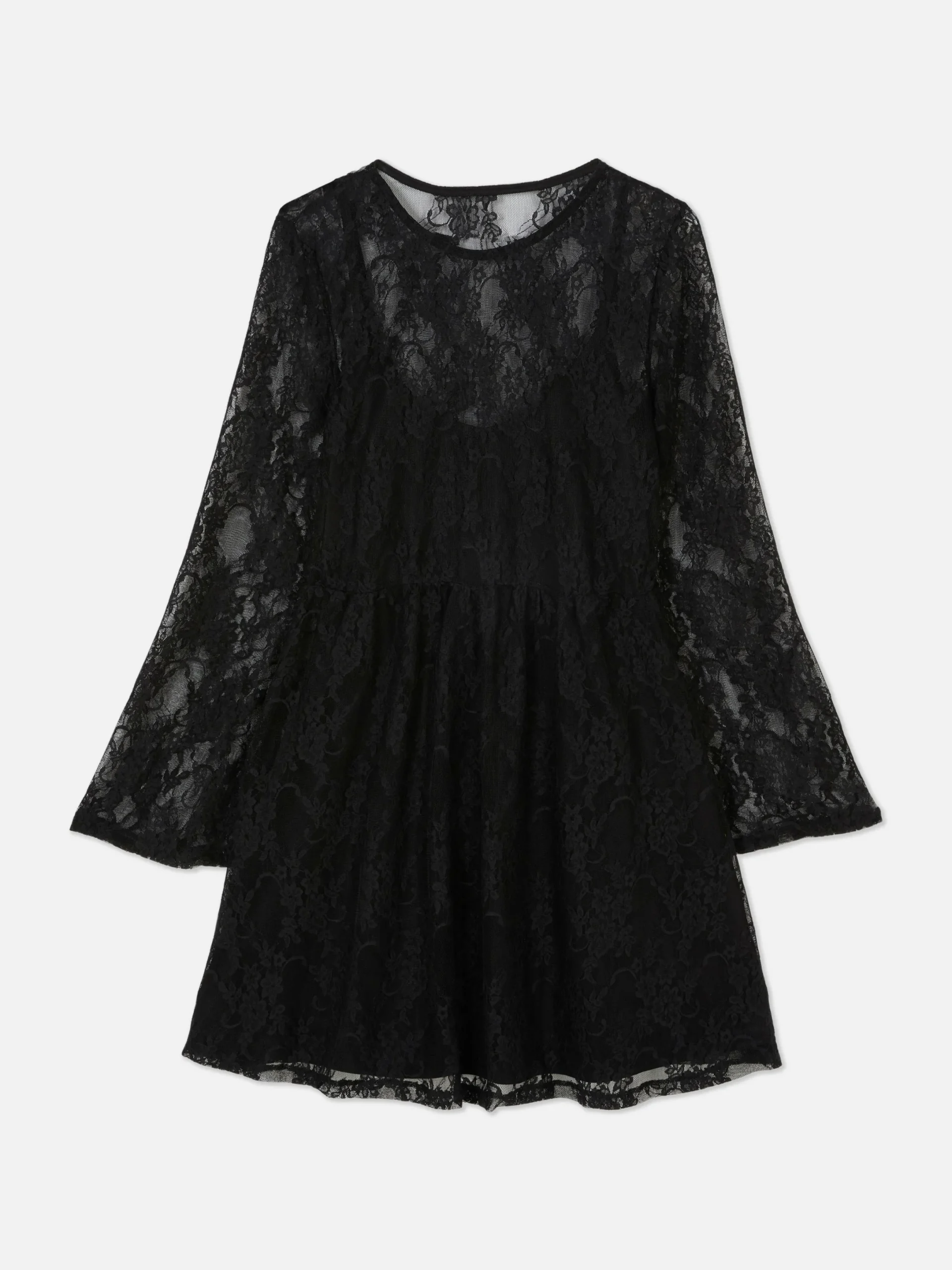 Mujer Primark Vestidos|Minivestido De Encaje Beetlejuice X Colleen Atwood