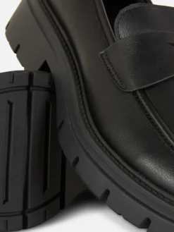 Mujer Primark Zapatos Planos|Mocasines De Piel Sintética Con Suela Gruesa