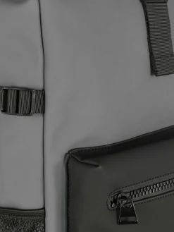 Hombre Primark Bolsos Y Carteras|Mochila Con Solapa Enrollable Y Acabado De Goma