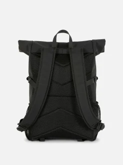 Hombre Primark Bolsos Y Carteras|Mochila Con Solapa Enrollable Y Acabado De Goma