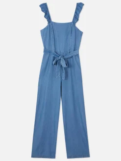 Mujer Primark Monos Cortos Y Largos|Mono Vaquero Con Tirantes Con Volantes