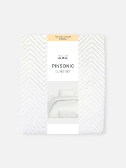 Primark Fundas De Edredón Y Sets|Nórdico Reversible Con Textura Para Cama Individual