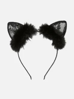 Mujer Primark Accesorios De Halloween|Accesorios Para El Pelo|Orejas De Gato De Encaje Para Halloween