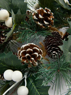 Primark Plantas Y Flores Artificiales|Pack De 6 Adornos Navideños Con Bayas Y Lazo