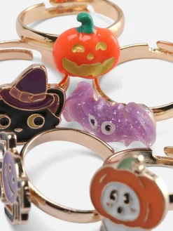Niños Primark Disfraces De Halloween Infantiles|Accesorios De Halloween|Pack De 5 Anillos De Halloween Fosforescentes