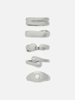 Mujer Primark Bisutería|Pack De 5 Anillos Gruesos Surtidos
