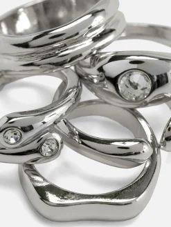 Mujer Primark Bisutería|Pack De 5 Anillos Gruesos Surtidos