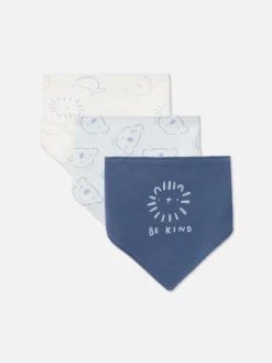 Primark Habitación Bebé|Lactancia|Pack De 3 Baberos Tipo Bandana Con Animales