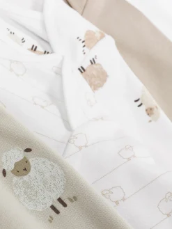 Primark Bodis Y Camisetas Sin Mangas|Pack De 5 Bodis De Manga Larga Con Ovejas