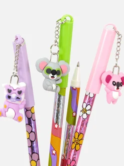 Niños Primark Bolígrafos Y Lápices|Pack De 4 Bolígrafos Con Colgante