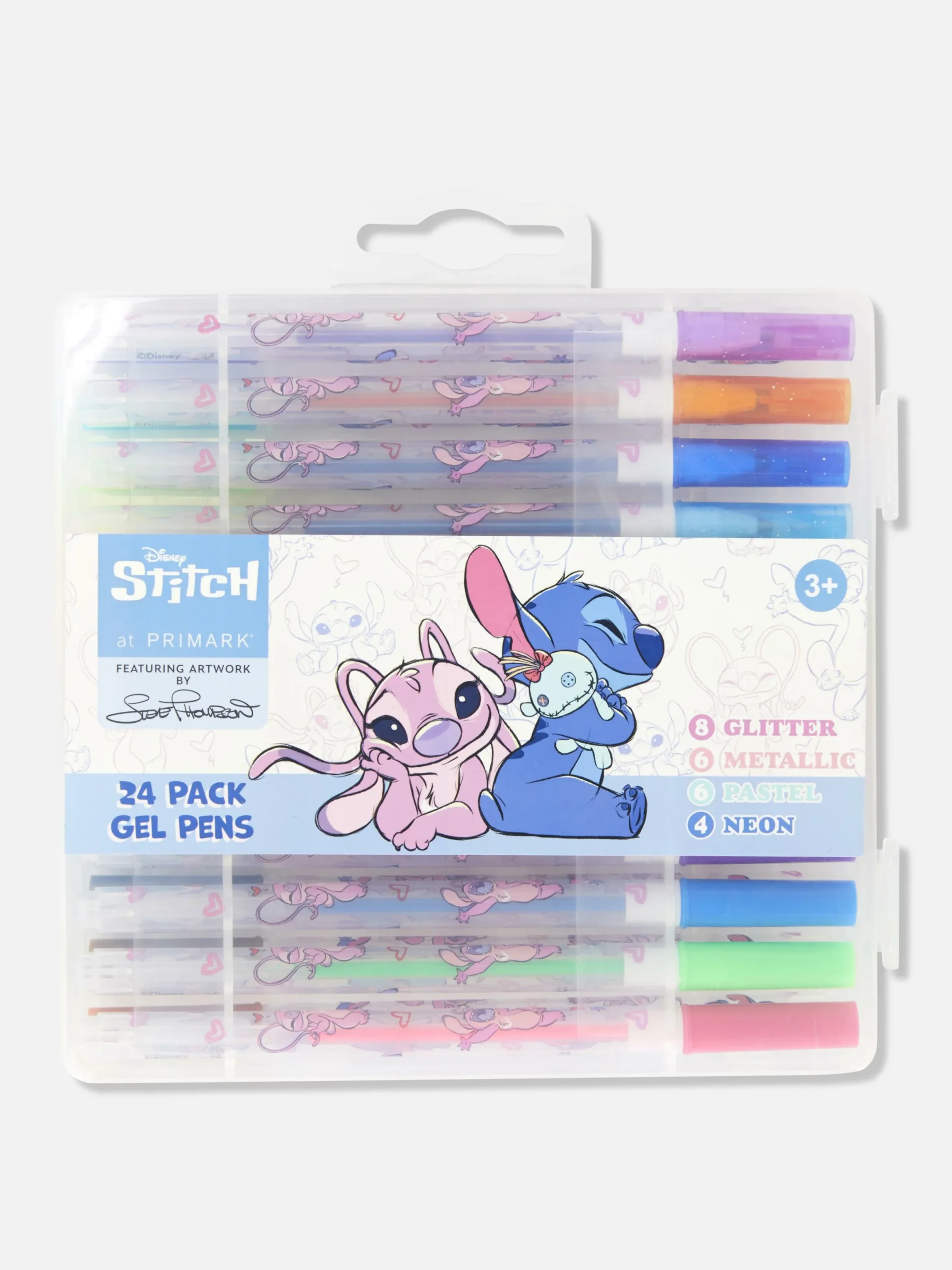 Niños Primark Bolígrafos Y Lápices|Pack De 24 Bolígrafos De Gel De Stitch De Disney