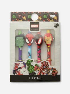 Niños Primark Bolígrafos Y Lápices|Pack De 4 Bolígrafos De Los Vengadores De Marvel