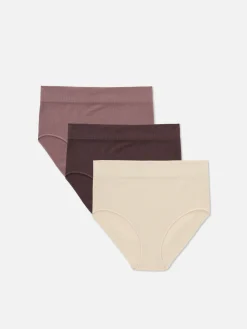 Mujer Primark Bragas|Pack De 3 Braguitas Altas Acanaladas Sin Costuras