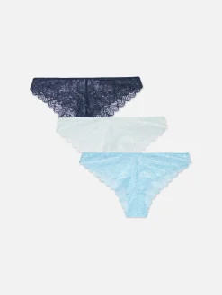 Mujer Primark Bragas|Pack De 3 Braguitas Brasileñas De Encaje