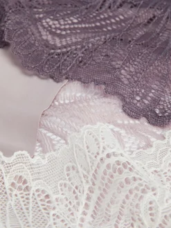 Mujer Primark Bragas|Pack De 3 Braguitas Brasileñas Con Encaje En La Parte Trasera