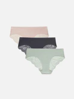 Mujer Primark Bragas|Pack De 3 Braguitas Brasileñas Con Encaje En La Parte Trasera