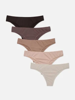 Mujer Primark Bragas|Pack De 5 Braguitas Brasileñas De Color Neutro