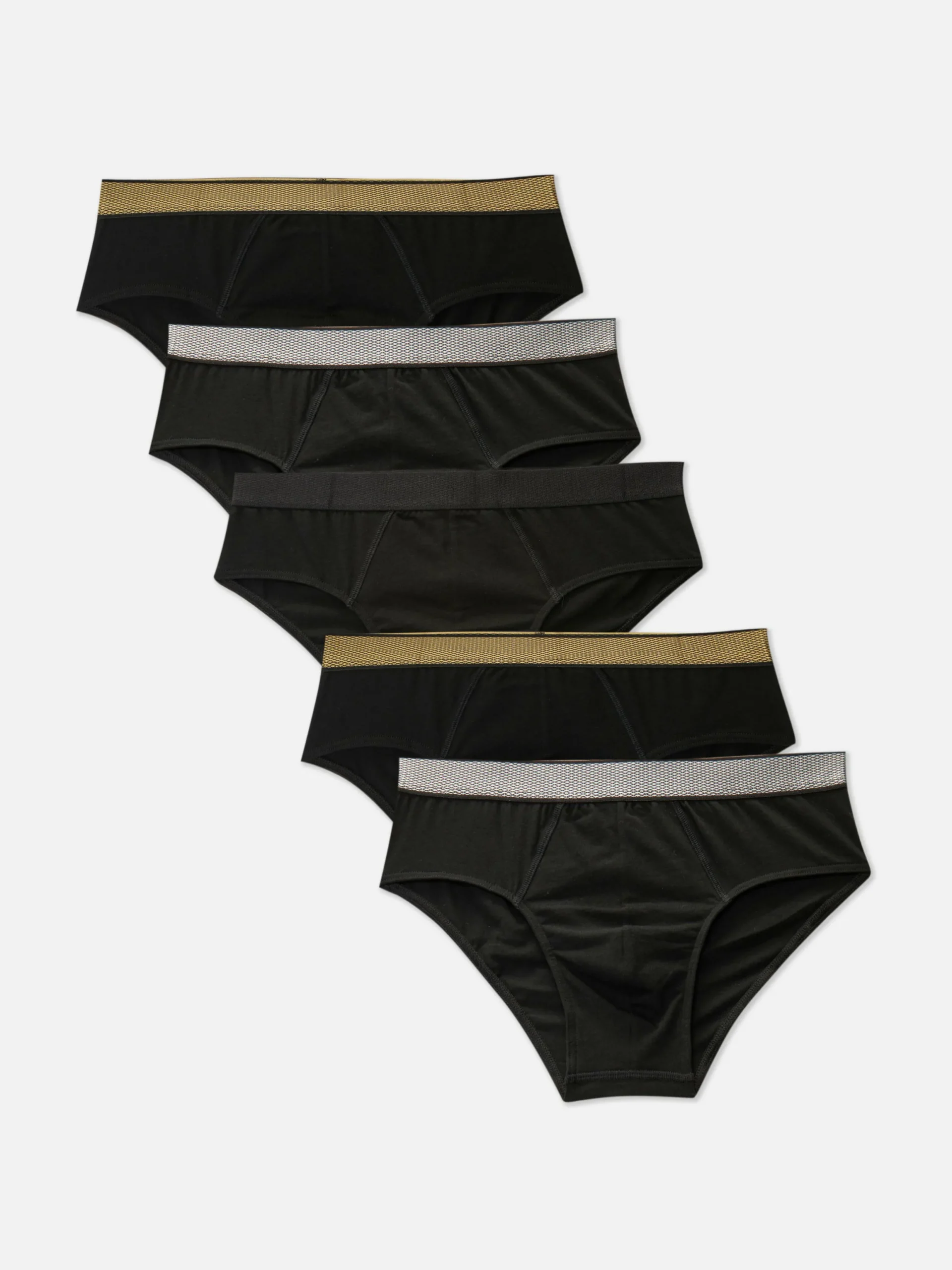 Hombre Primark Ropa Interior|Pack De 5 Braguitas Con Cinturilla Metalizada