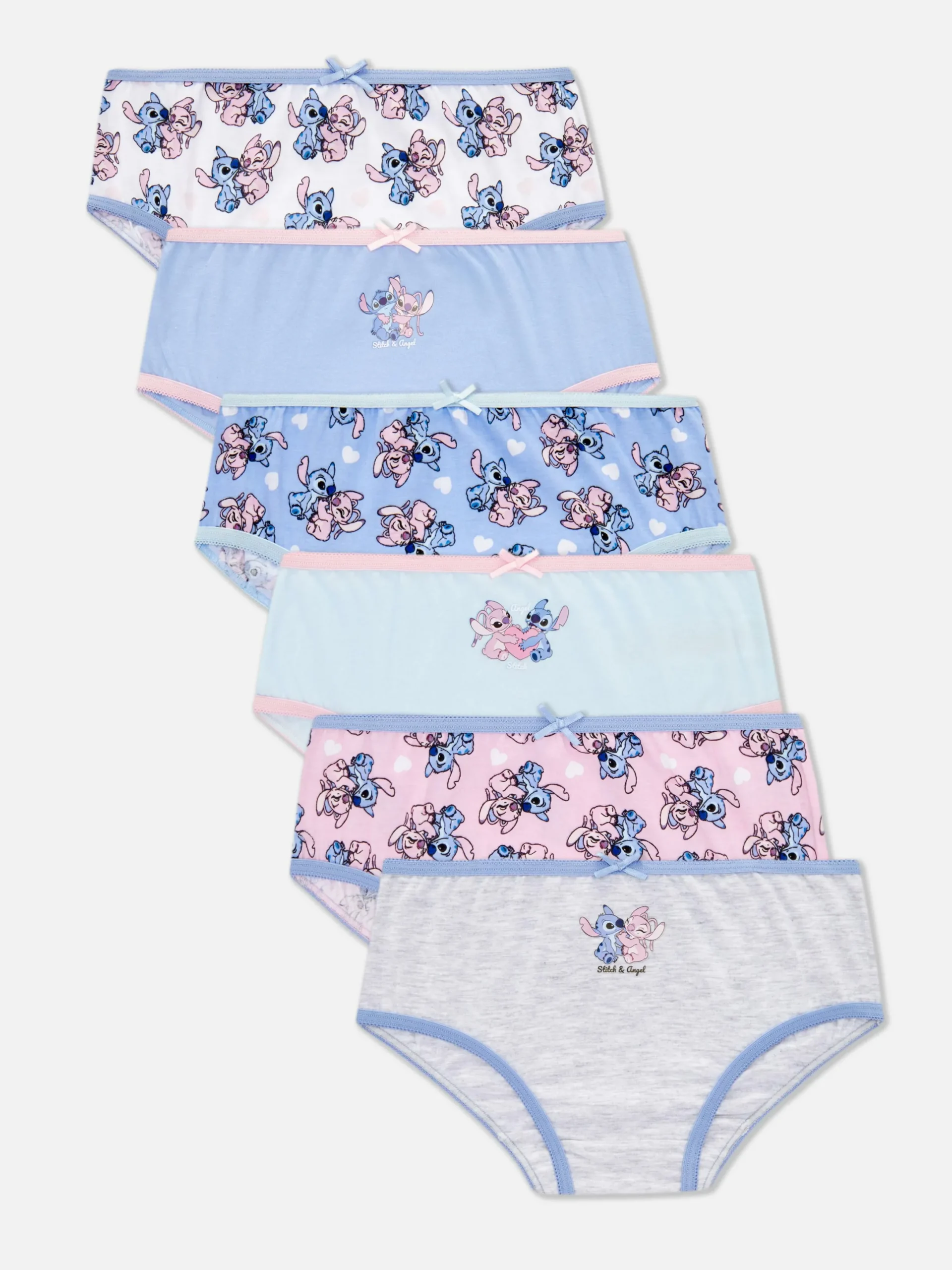 Niños Primark Ropa Interior|Pack De 6 Braguitas De Stitch Y Ángel De Disney