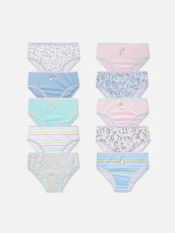 Niños Primark Ropa Interior|Pack De 10 Braguitas Gráficas Con Unicornios