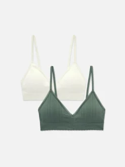 Mujer Primark Sujetadores|Pack De 2 Bralettes Triangulares Sin Costuras