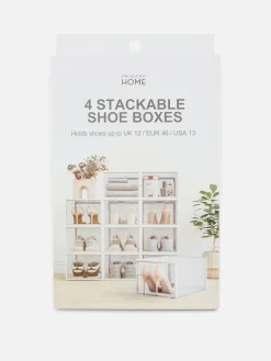 Primark Cajas Y Cestas|Pack De 4 Cajas Para Zapatos Apilables