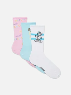 Mujer Primark Calcetines|Pack De 3 Calcetines Altos De Hércules De Disney