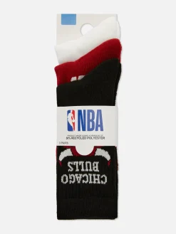 Hombre Primark Calcetines|Pack De 3 Calcetines Altos De Los Chicago Bulls