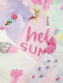 Niños Primark Calcetines Y Medias|Pack De 5 Calcetines Bajos Con Estampado De Helados
