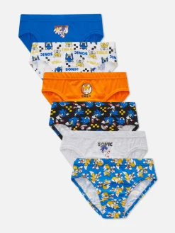 Niños Primark Ropa Interior|Pack De 6 Calzoncillos De Sonic, El Erizo