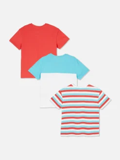 Niños Primark Tops Y Camisetas|Pack De 3 Camisetas De Manga Corta Surtidas