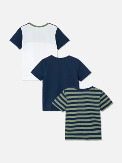 Niños Primark Tops Y Camisetas|Pack De 3 Camisetas De Manga Corta Y Cuello Redondo