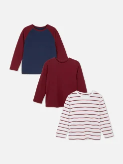 Niños Primark Tops Y Camisetas|Pack De 3 Camisetas De Manga Larga Surtidas