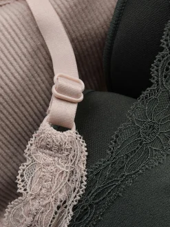 Mujer Primark Sujetadores|Pack De 2 Camisetas Sin Mangas Con Ribetes De Encaje