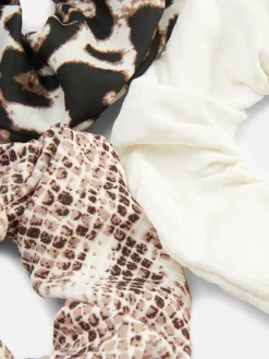 Mujer Primark Accesorios Para El Pelo|Pack De 3 Coleteros Con Estampado Animal
