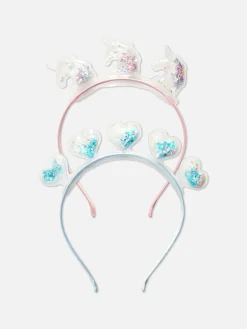 Niños Primark Accesorios Para El Pelo|Pack De 2 Diademas Para El Pelo Con Purpurina