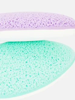 Primark Artículos Para El Cuidado De La Piel|Pack De 2 Esponjas Limpiadoras De Doble Cara