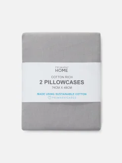 Primark Sábanas Y Fundas De Almohada|Pack De 2 Fundas De Almohada De Algodón