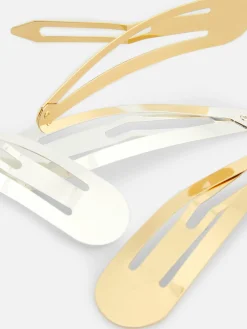 Mujer Primark Accesorios Para El Pelo|Pack De 4 Horquillas A Presión Metálicas