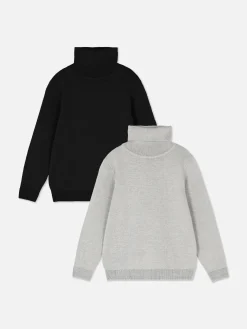 Niños Primark Jerseys Y Cárdigans|Pack De 2 Jerséis De Punto De Cuello Vuelto