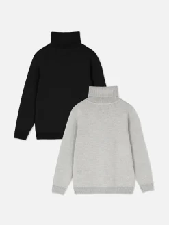 Niños Primark Jerseys Y Cárdigans|Pack De 2 Jerséis De Punto De Cuello Vuelto