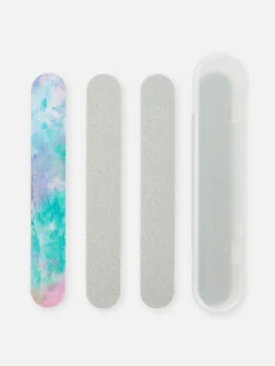 Primark Tratamientos Para Las Uñas|Pack De 4 Limas De Uñas Y Estuche