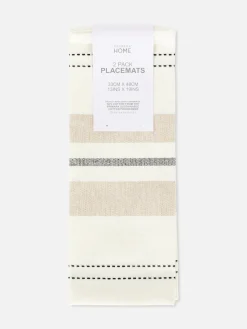 Primark Menaje|Pack De 2 Manteles Individuales De Tela A Rayas