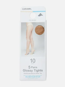 Mujer Primark Medias|Pack De 5 Medias Con Brillo De 10 Deniers