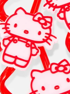 Primark Cubertería Y Utensilios|Pack De 4 Pajitas En Espiral De Hello Kitty