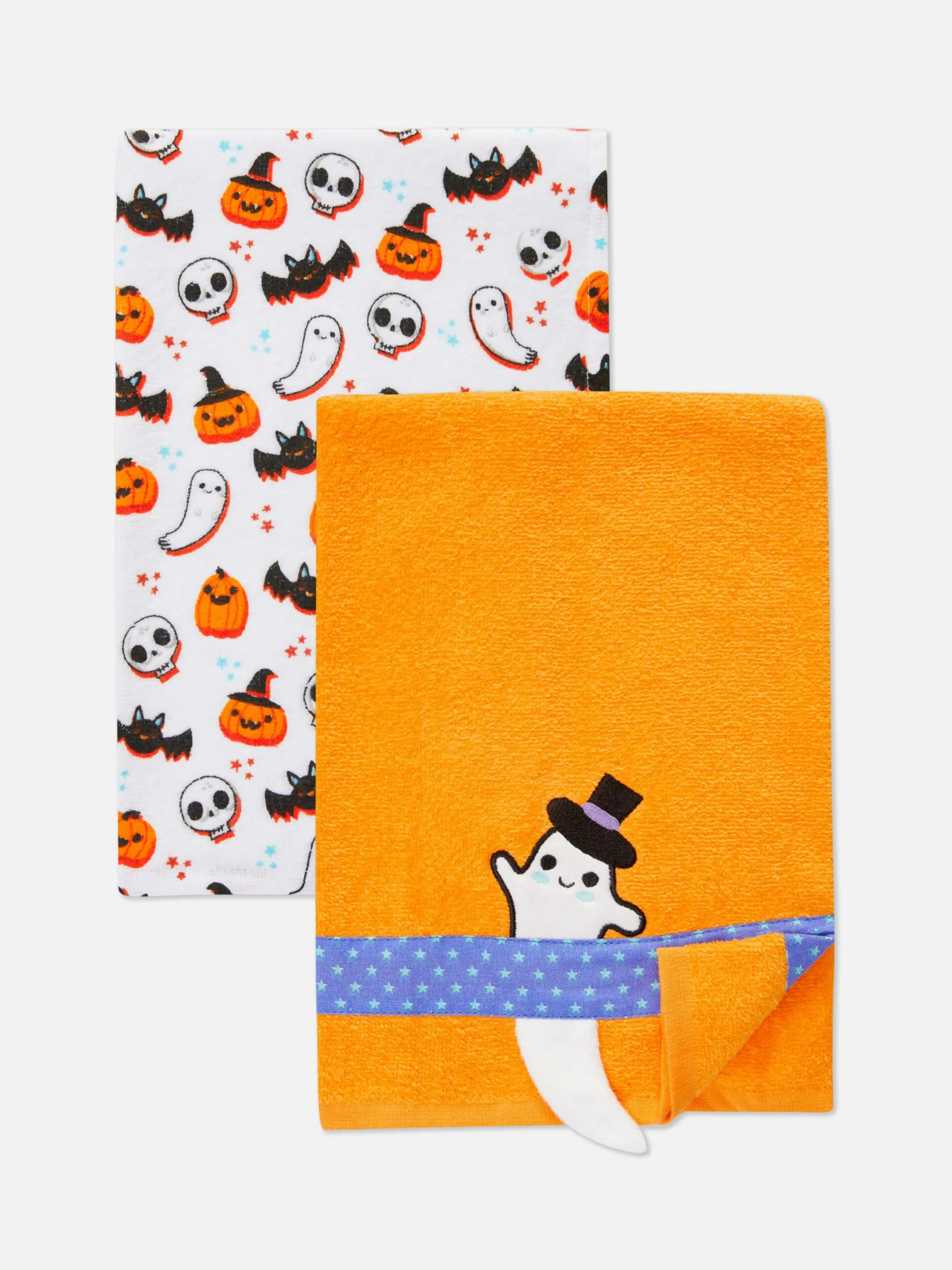 Primark Decoración Y Regalos De Halloween|Menaje|Pack De 2 Paños De Cocina De Halloween