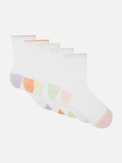 Mujer Primark Calcetines|Pack De 5 Pares De Calcetines, Ribete En Contraste