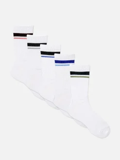 Hombre Primark Calcetines|Pack De 5 Pares De Calcetines Altos A Rayas